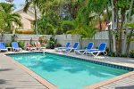 Adult`s Only heated pool has plenty of loungers, too